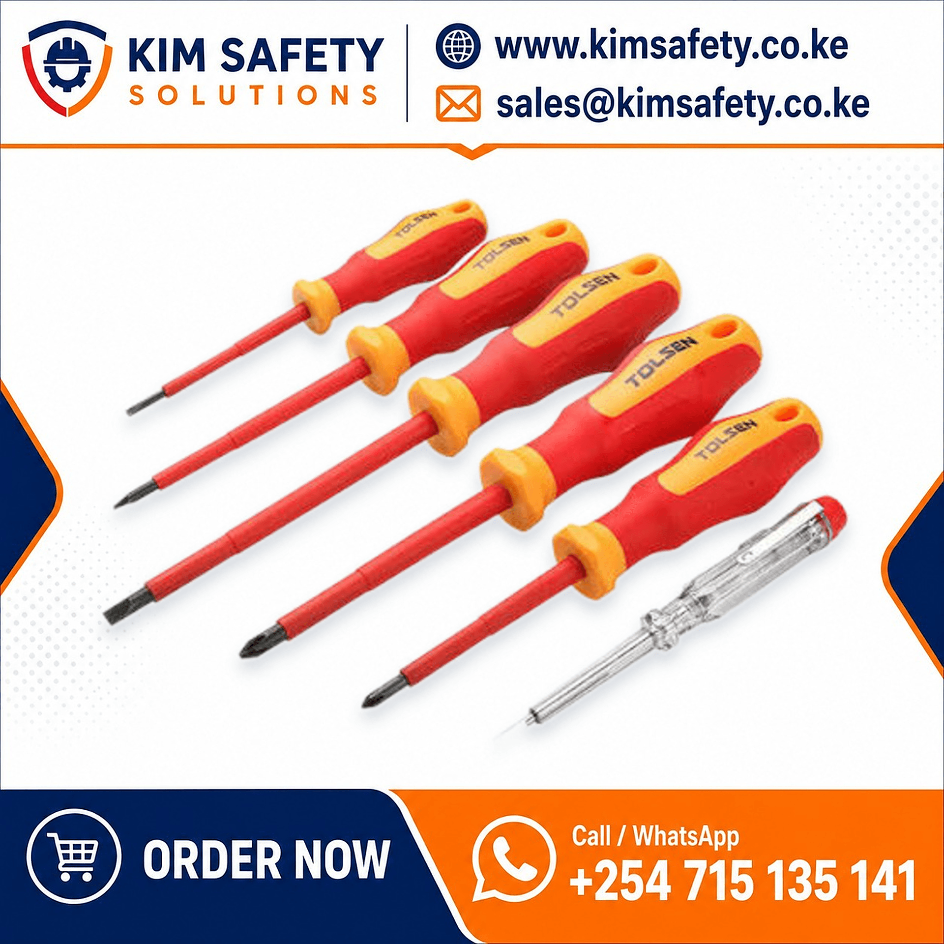 InsulTool VDE Insulated Screwdriver Set (6pc) — KimSafety