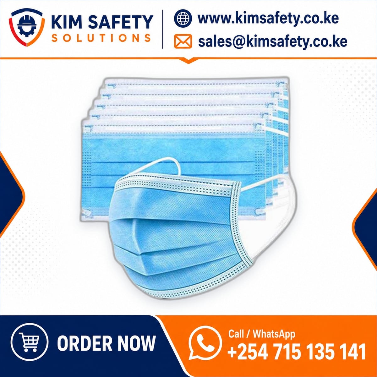 Surgical Face Masks — 3-Ply Disposable — KimSafety