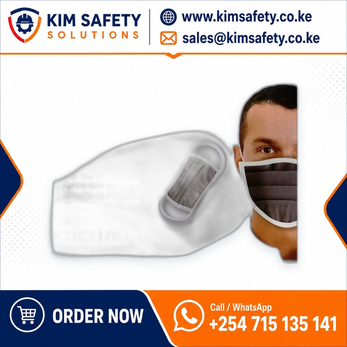 3-Ply Washable & Reusable Face Mask (KEBS Approved) — KimSafety