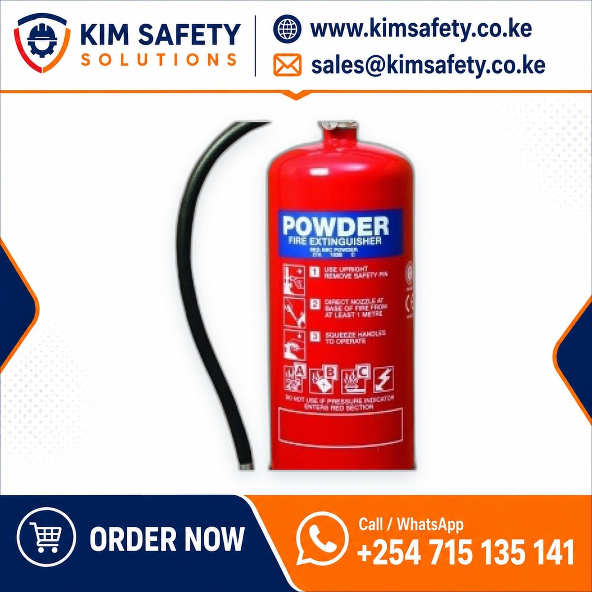 FireGuard 6kg ABC Dry Powder Extinguisher — KimSafety