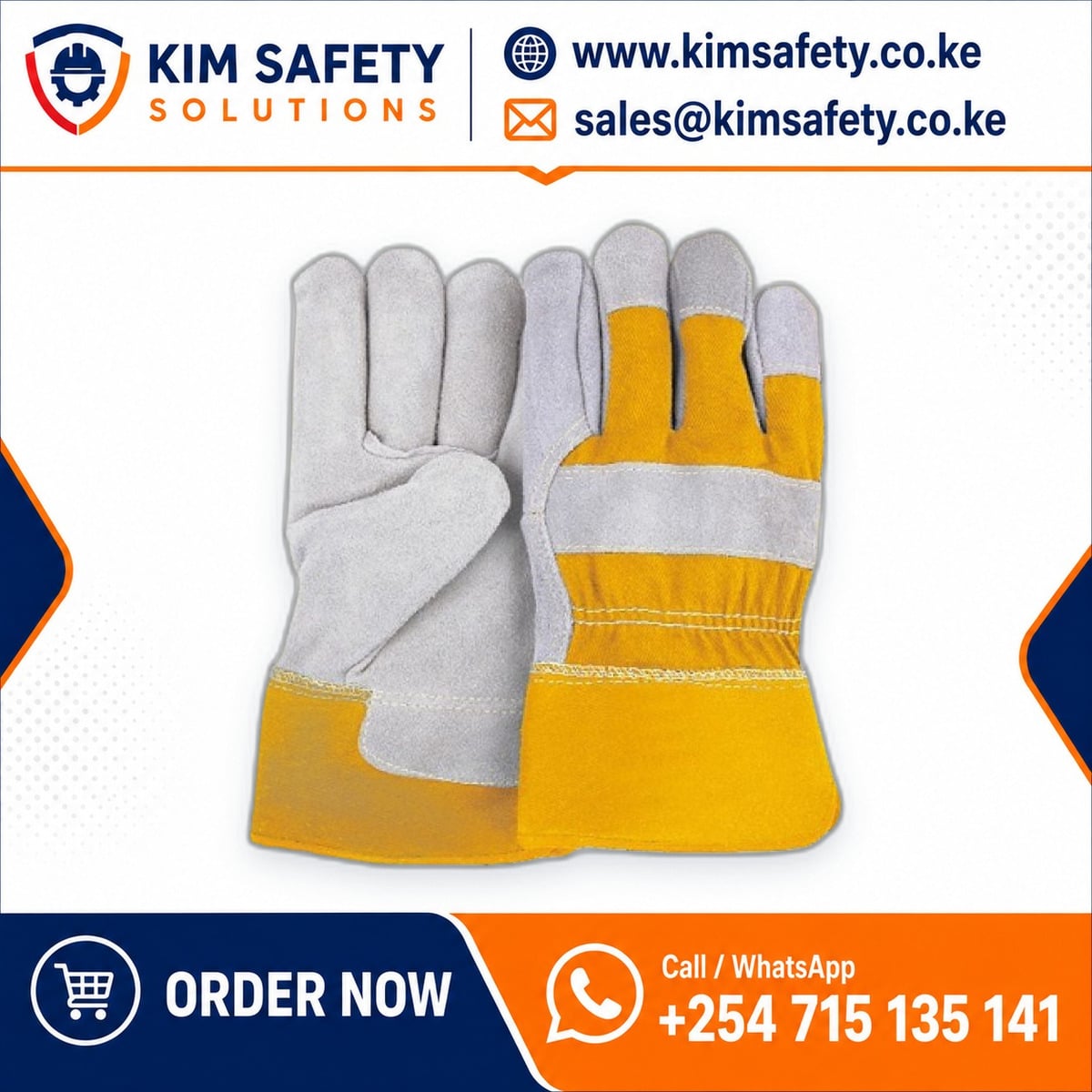 Construction Rigger Leather Gloves — KimSafety