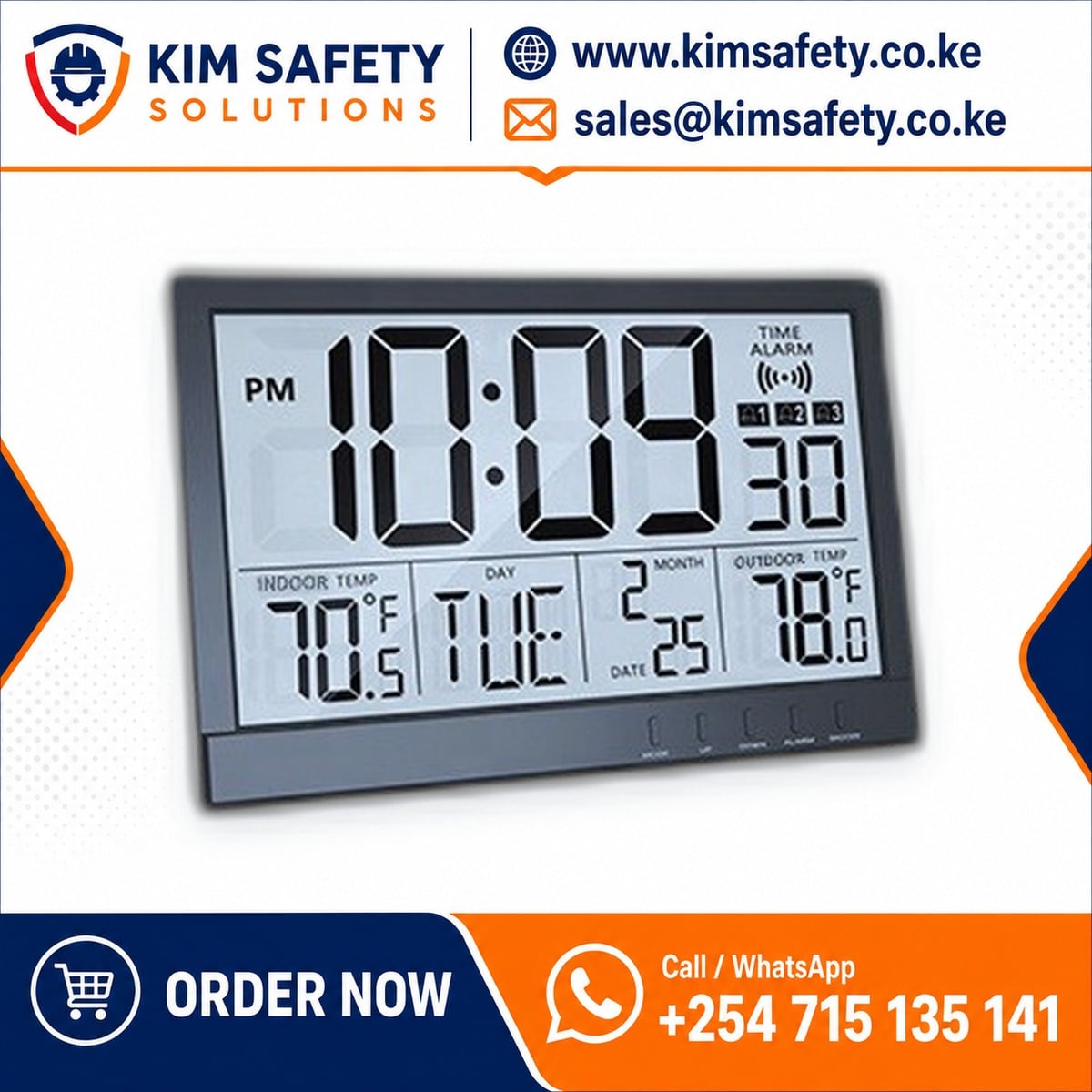 Digital Wall Clock — KimSafety