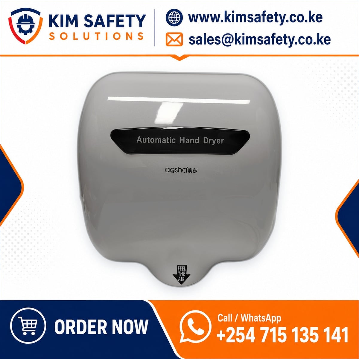 Industrial Hand Dryer (1800–2200W) — KimSafety