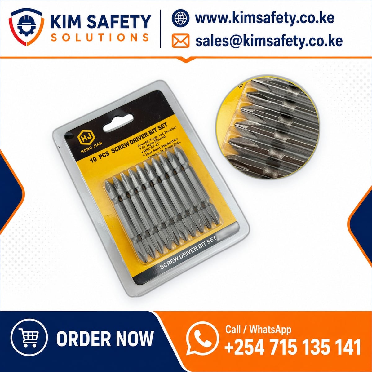 PH2 Magnetic Drill Bits 65mm — KimSafety