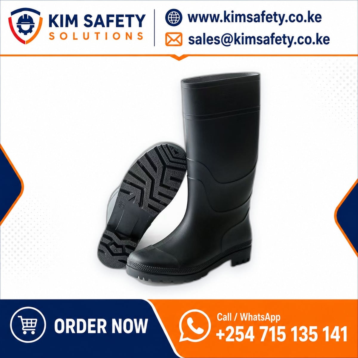 General Purpose Industrial Gumboot (Green) — KimSafety