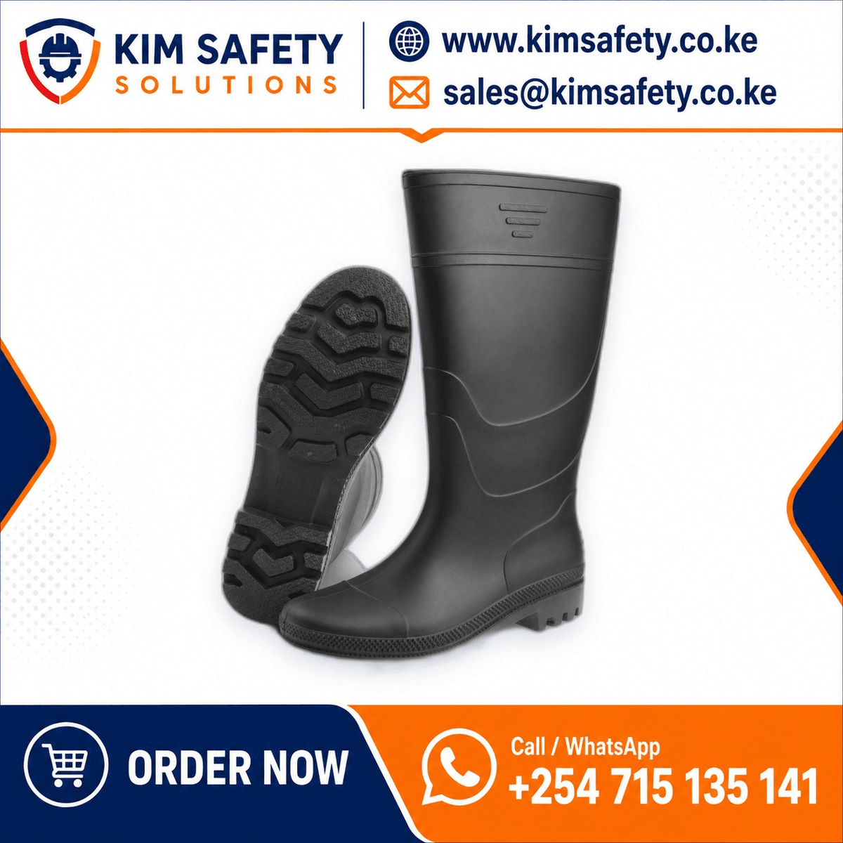 General Purpose Industrial Gumboot (Green) — KimSafety