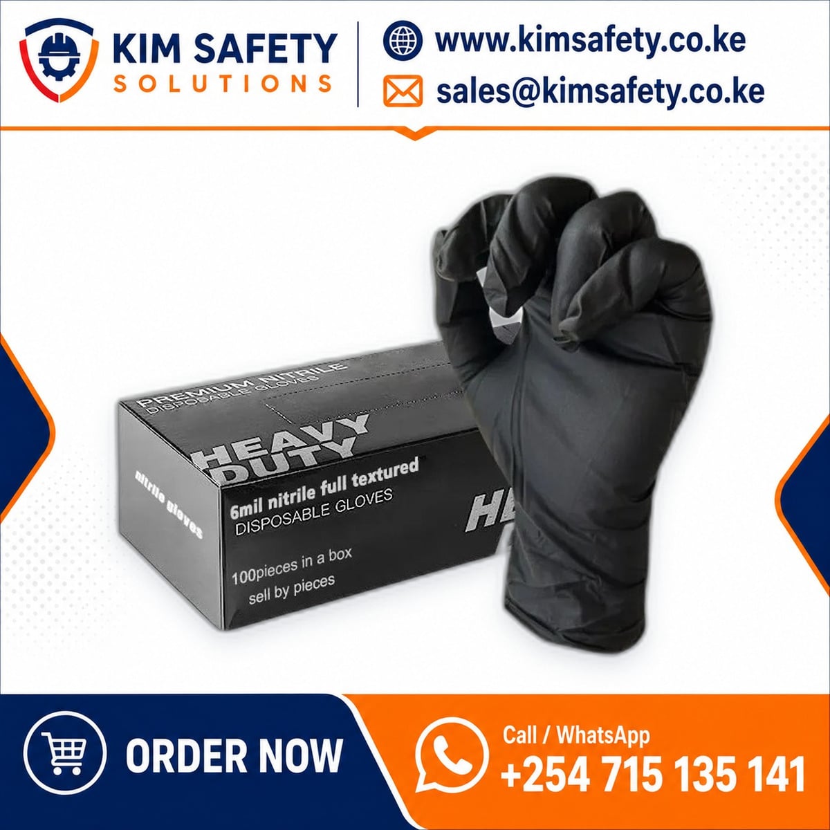 Nitrilution Exam Gloves — Nitrile Powder-Free — KimSafety