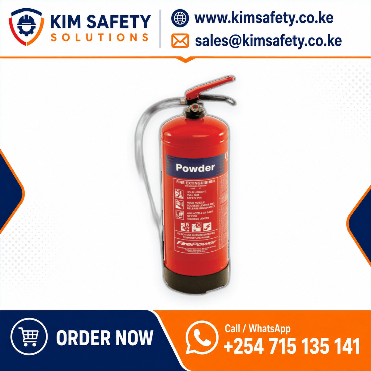 ABC Dry Powder Fire Extinguisher 4kg — KimSafety