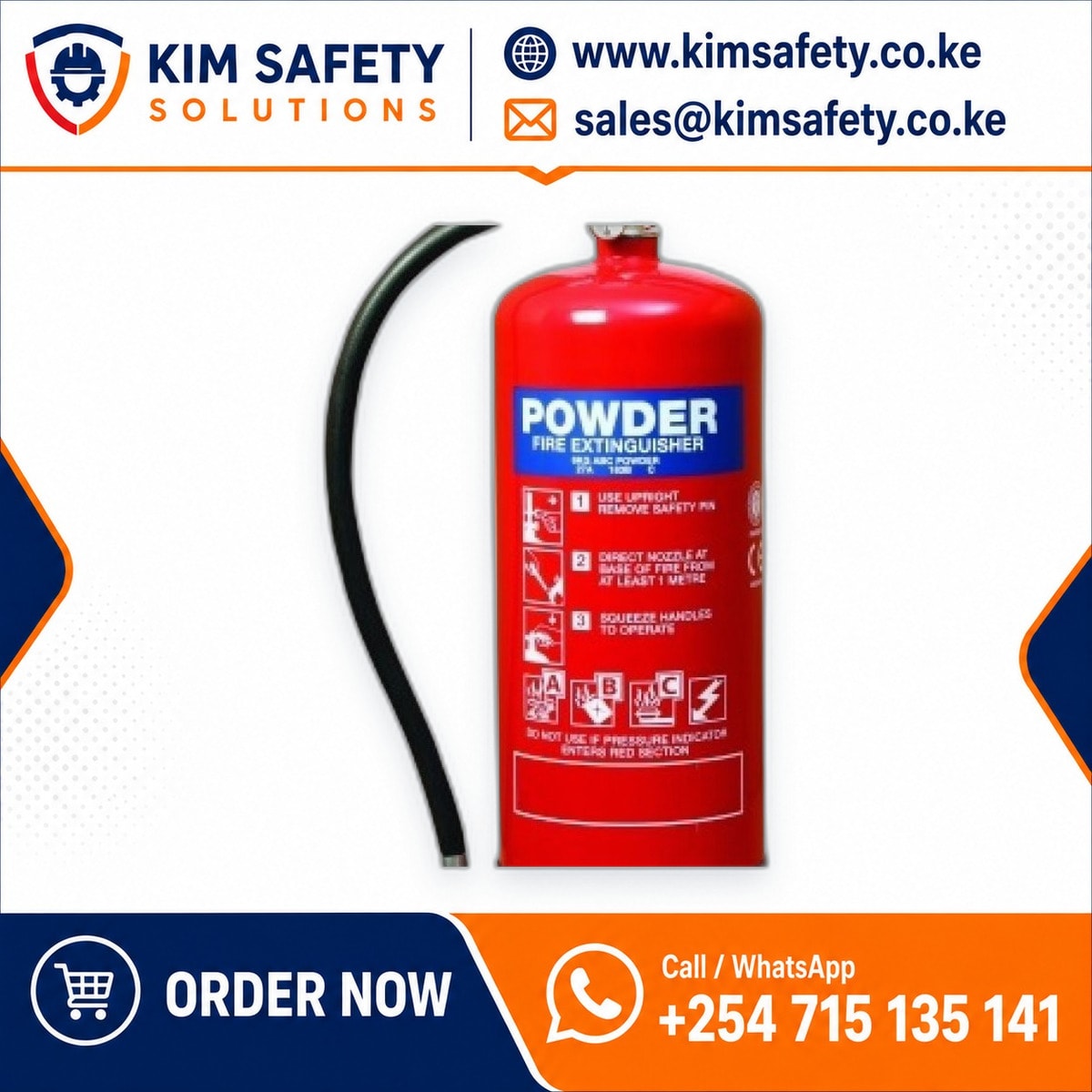 FireGuard 6kg ABC Dry Powder Extinguisher — KimSafety