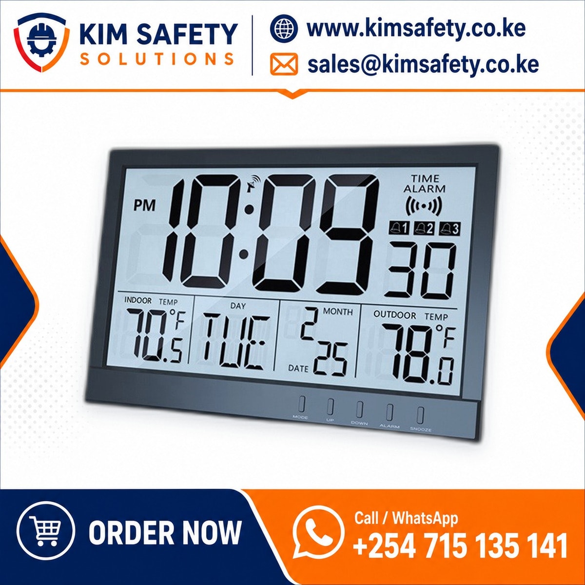 Digital Wall Clock — KimSafety