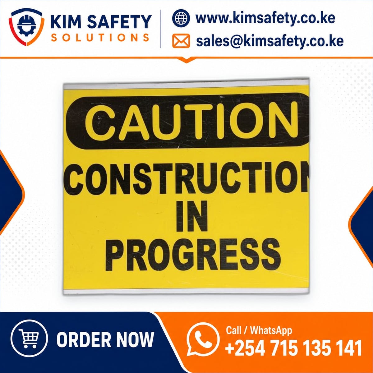 Construction In Progress Sign (A2) — KimSafety