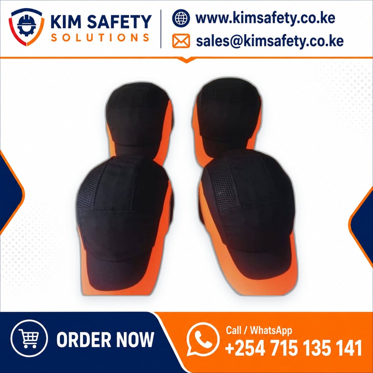 HiVis Bump Cap (Black/Orange) — KimSafety