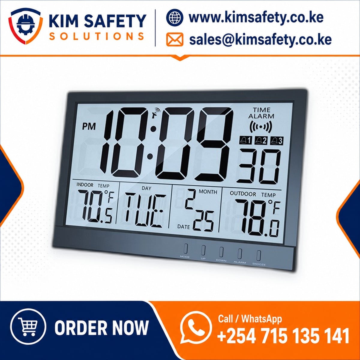 Digital Wall Clock — KimSafety